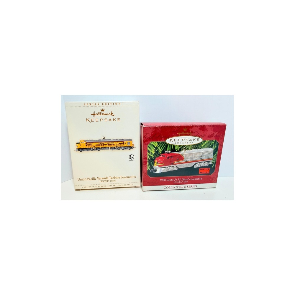 Hallmark Lionel Train Ornament Lot Santa Fe F3 Union Pacific 1997 2006